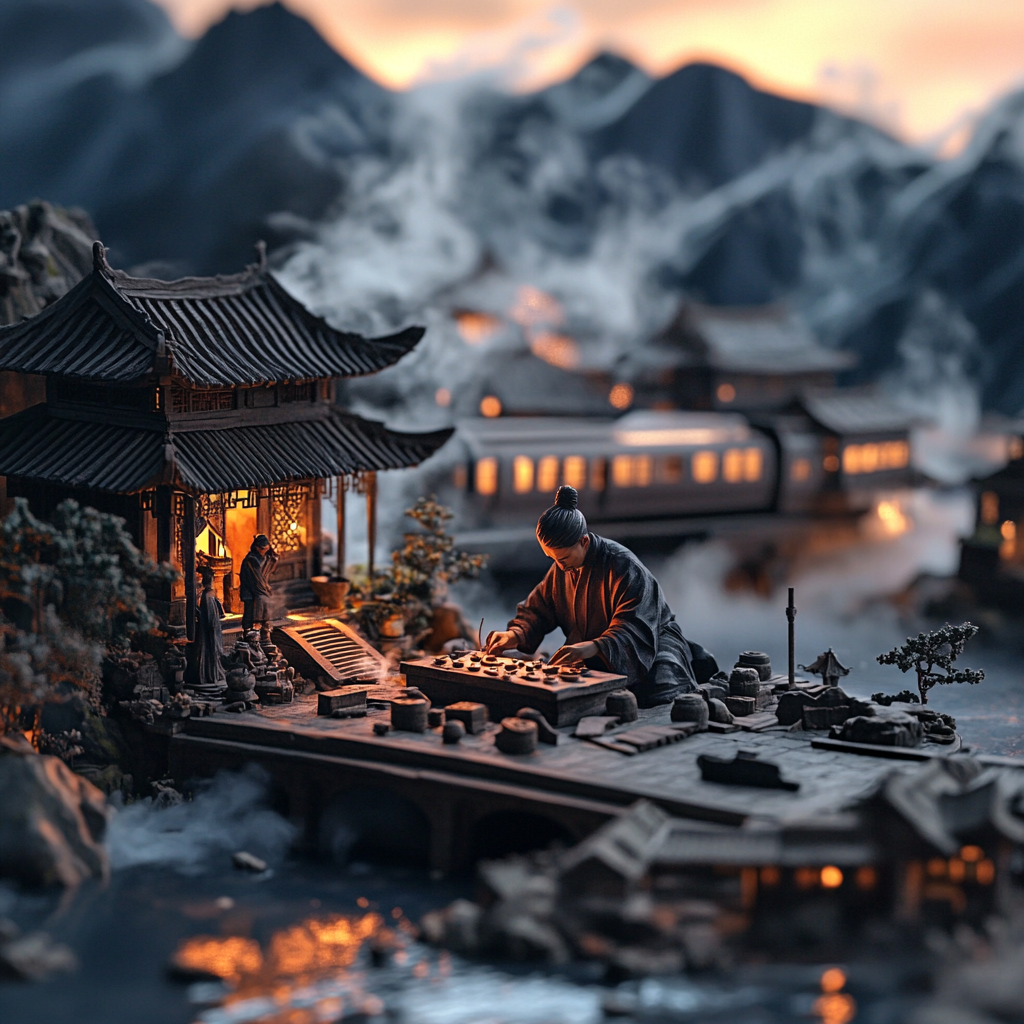 Read more about the article 《墨刻为神》｜黑色 · 甲马 · 昆楚大铁路 · 大理站